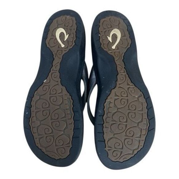 OluKai Women Size 10 Ohana Silver Grey Flip Flop Sandals Beach Comfort Slip On - Picture 10 of 10